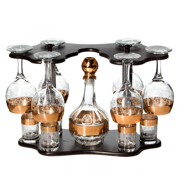 Minibar 13pr: decanter + stacks + wine glasses Harmony MB06/2-121